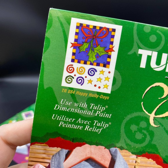 Tacky Christmas Sweatshirt Transfers Set of 4 - Vintage Puff Paint Sweatshirt - Picture 4 of 8